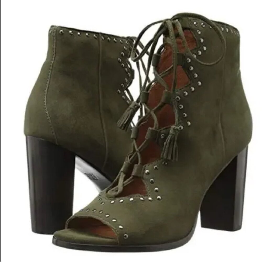 Frye Gabby Ghillie Stud Suede Bootie